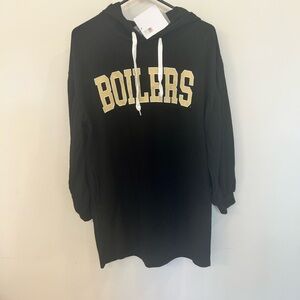 Black BOILERS Purdue University Hoodie Dress